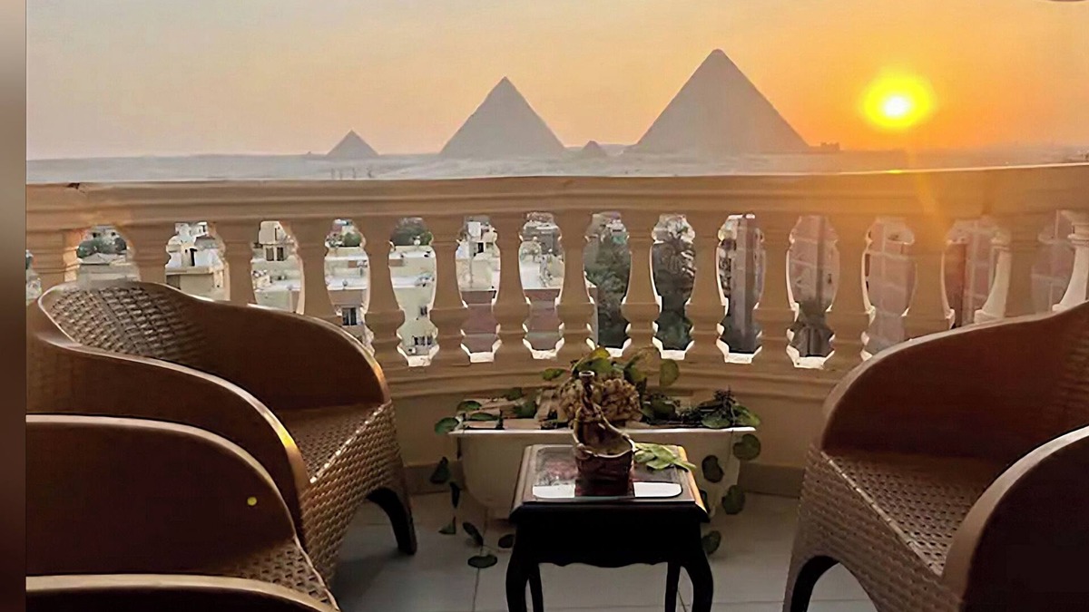 Al Haram Apartment | شقة لك بالكامل مطله علي الاهرامات مباشرة . انت في قبي التارريخ من شرفتنا