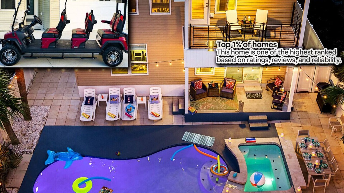 Crystal Beach Villa | #1 Destin home, Saltwater spa & pool, Beach@2min walk, Golf cart