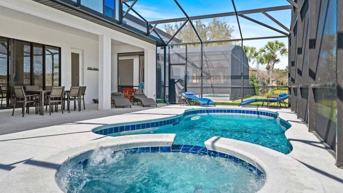 Davenport Cottage | 1209-9-b -mansion Themed With Pool Near Disney
