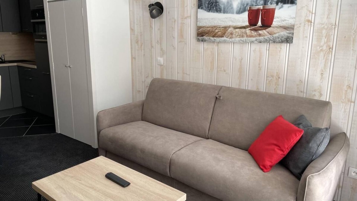 Eaux-Bonnes Apartment | 150m from ski slopes, 2nd floor, view ski slopes, swimming pool, terrace, tv, ski locker, 29m²