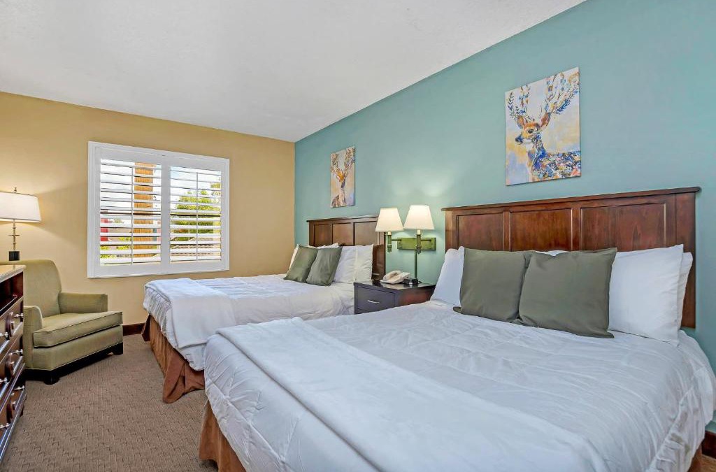 Florida Central Atlantic Coast Apartment | 1BR 2 Queens Apt-Hotel with Pool & Hot Tub, near Disney & Universal Studios!