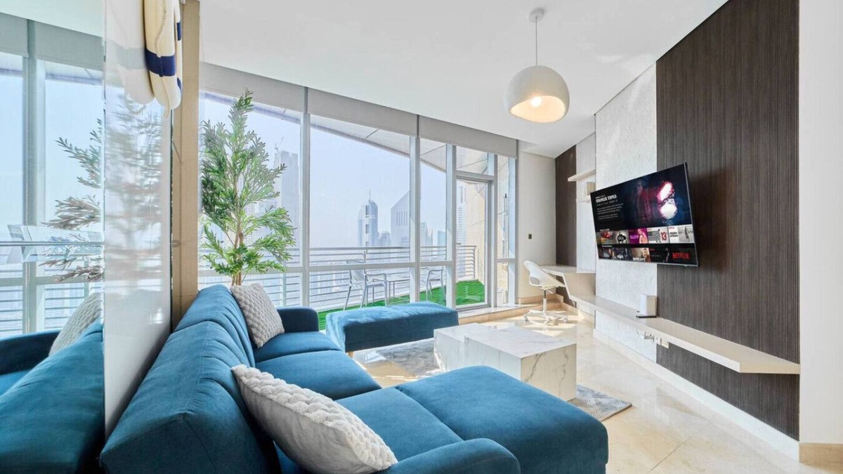 Bur Dubai Apartment | 1BR Sky Gardens | Balcony with Stunning DIFC View