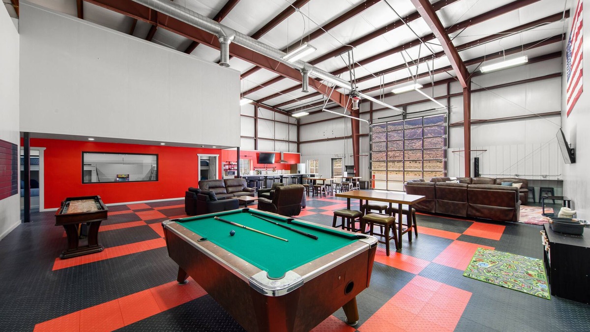 Moab South Valley House | 2 acre Gated Parking Lot, sleeps 16-25! hot tub, fire pit, games & entertainment