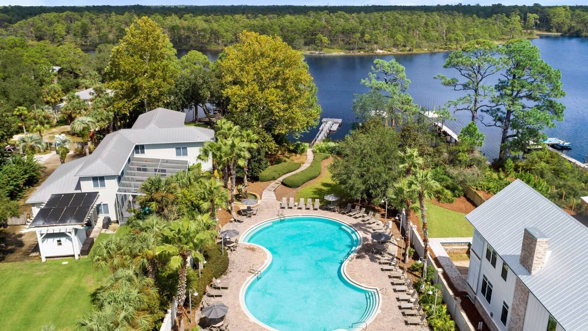 West Panama City Beach House | 2 Homes in Inlet Beach | Dock+Lake Access, Saltwater Pool, Close to the Beach