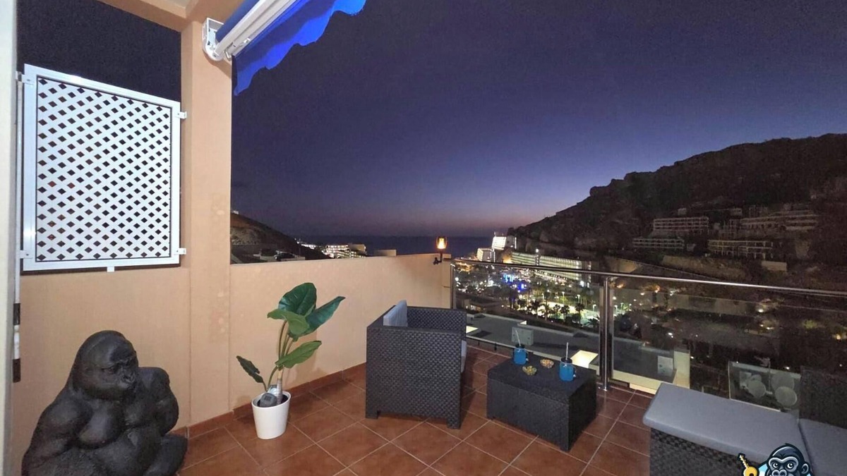 Taurito Apartment | 2 large terraces overlooking the sea and an amazing sunset