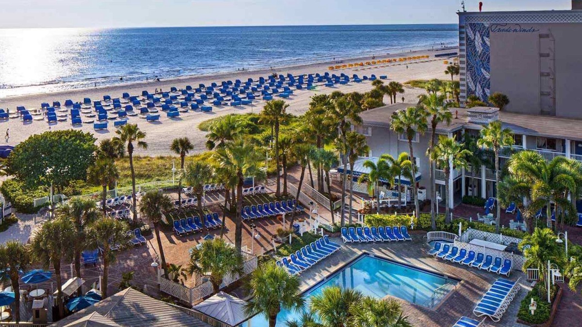 St. Pete Beach Hotel | 2 Resort View Hotel Room Balcony at Tradewinds, Onsite Pool, Parking