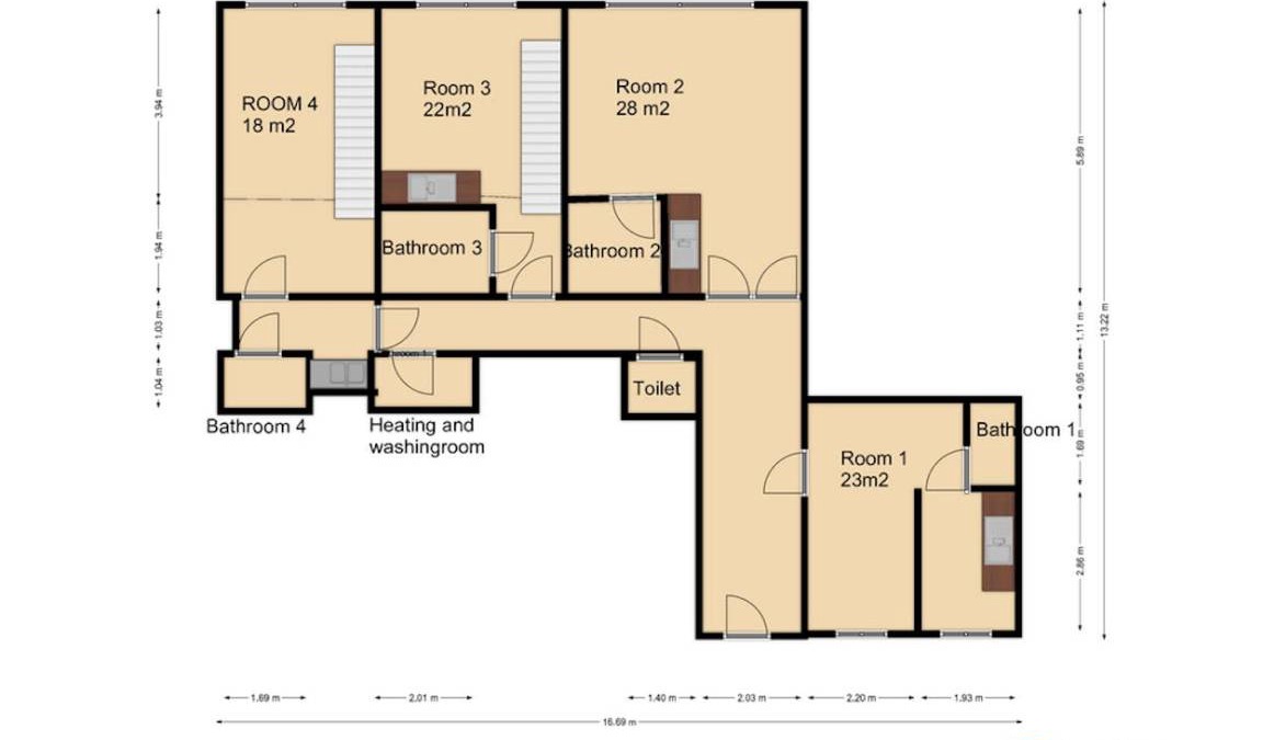 Csarnok negyed Resort | 23 m² Private room ∙ 1 bedroom ∙ 1 guest