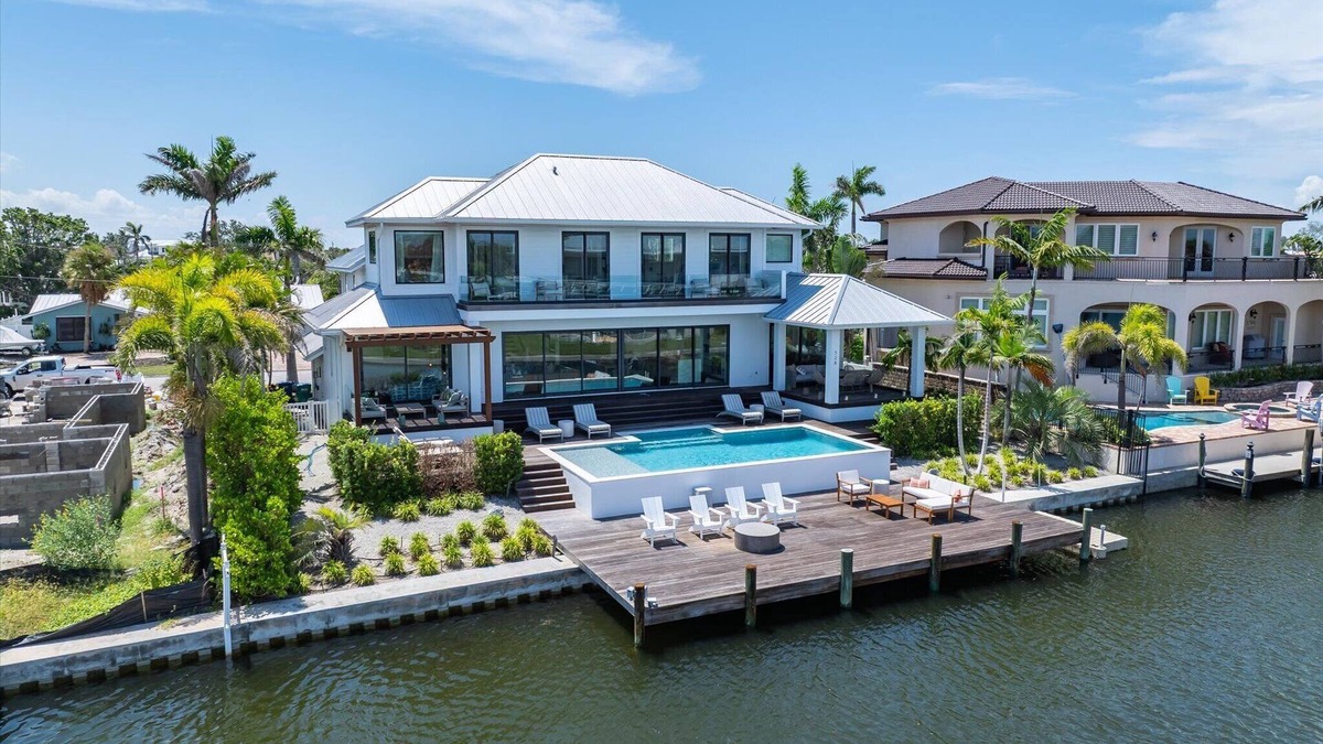 Holmes Beach House | 28-Night Min Luxury Canal Home with Pool & Deck