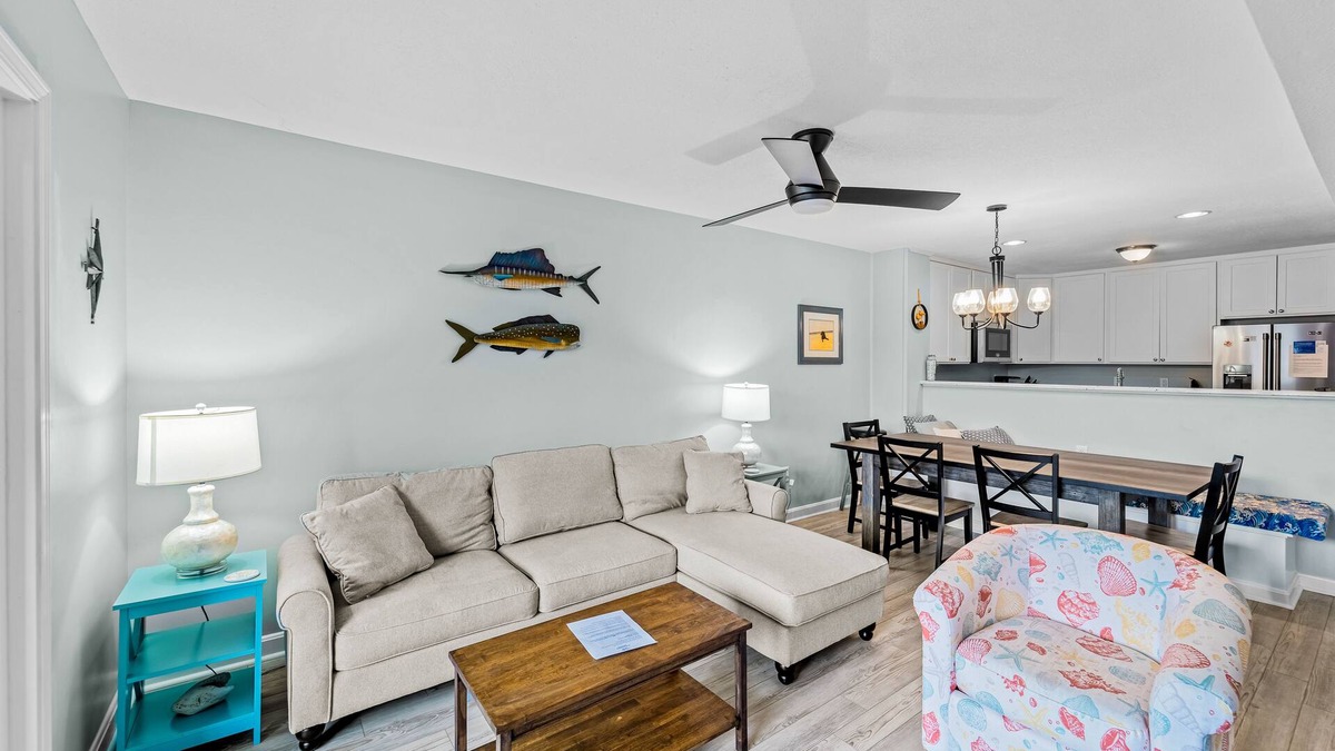 Ocean Sands Condo | 2BR ocean-side condo with balcony & beach access