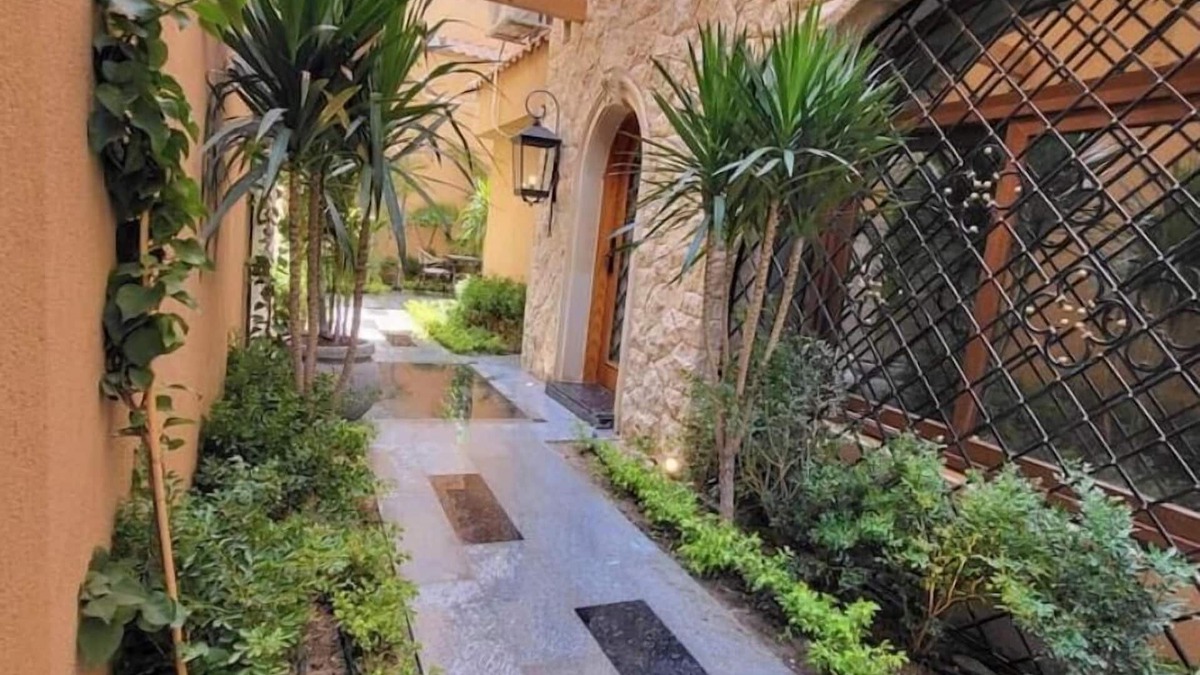 The 5th Settlement Villa | 2BRs Garden side view-Three Sisters Villa 2