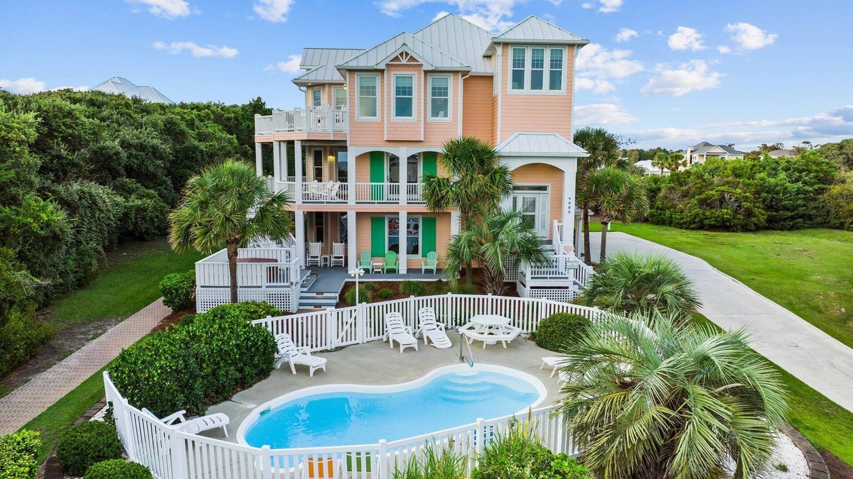 Emerald Isle House | 2nd Row Oceanview home with private pool,hot tub, and elevator