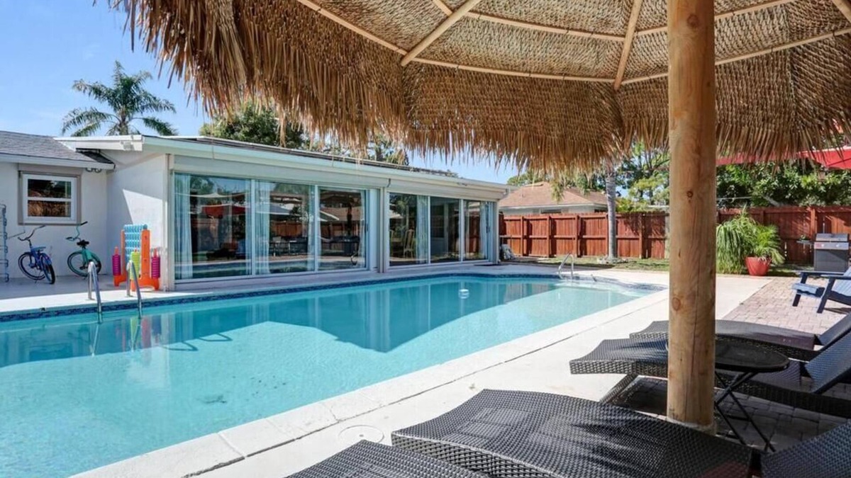 Naples Park House | 3/2 HEATED Pool House Walking Distance to Beach