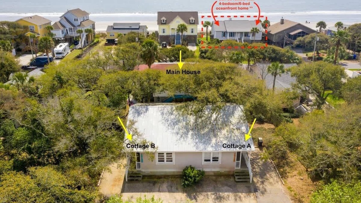 Folly Beach House | 3-Home, 13-Bed Compound + Oceanfront Add-On Option