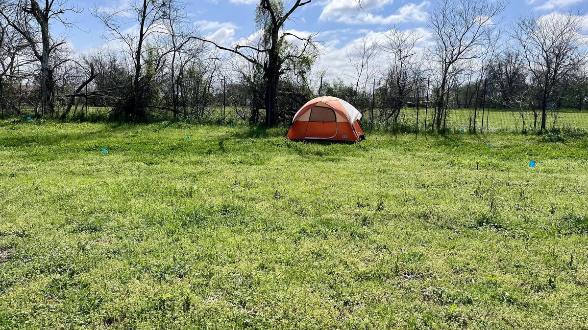 Waco RV Rental | 3 Person Tent on Waco Mini-Farm C7
