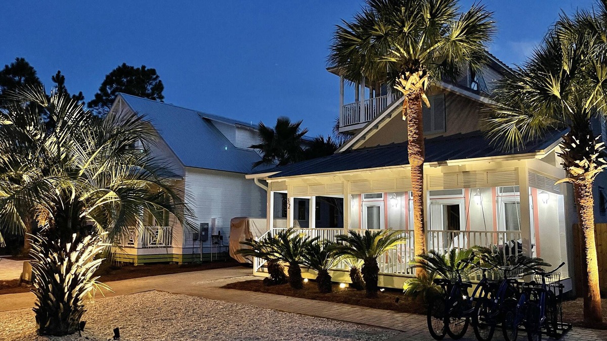 Village of Sugar Beach House | 30A Seagrove Beach Vacation Rental with PRIVATE POOL + Golf Cart + Bikes!