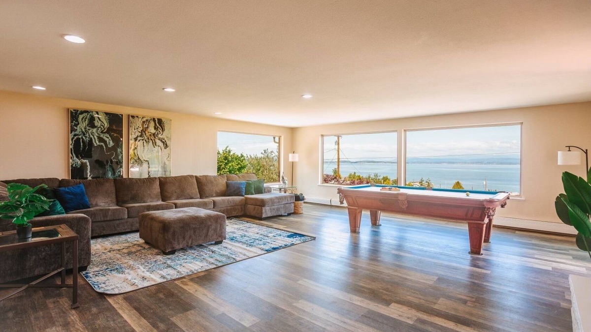Camano Island House | 3300 sq ft beach house with amazing water view, hot tub,and private beach access