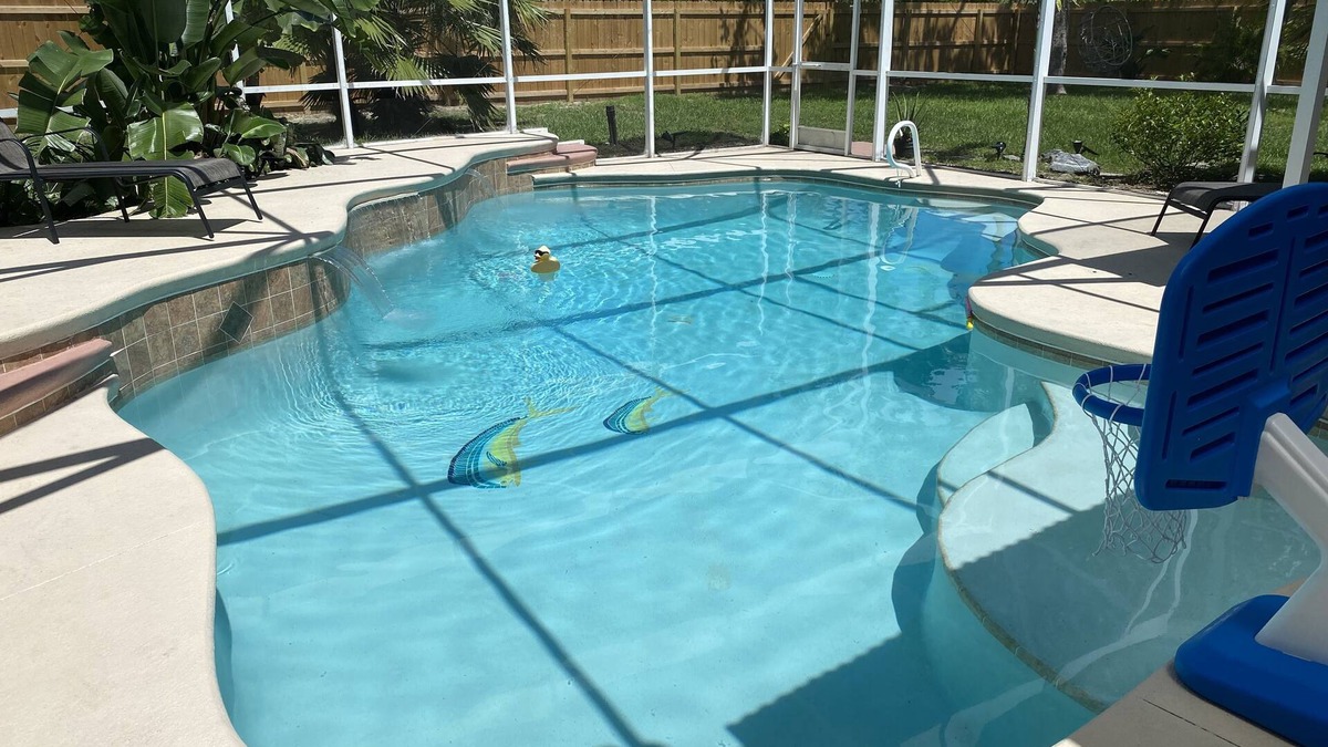 Palm Bay House | 3BDR house, HEATED enclosed pool, fully fenced yard, 25 min to beach, dog ok
