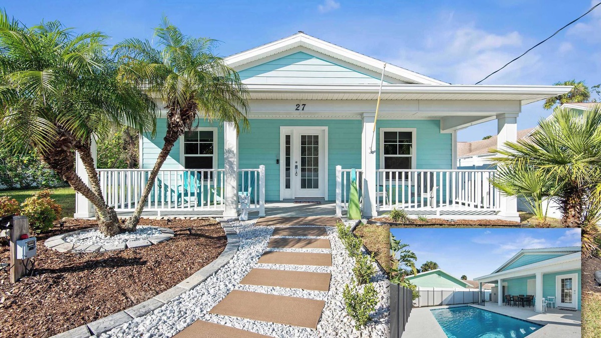 Palm Coast House | 3BR Coastal Home + Heated Pool, Golf Cart & Bikes