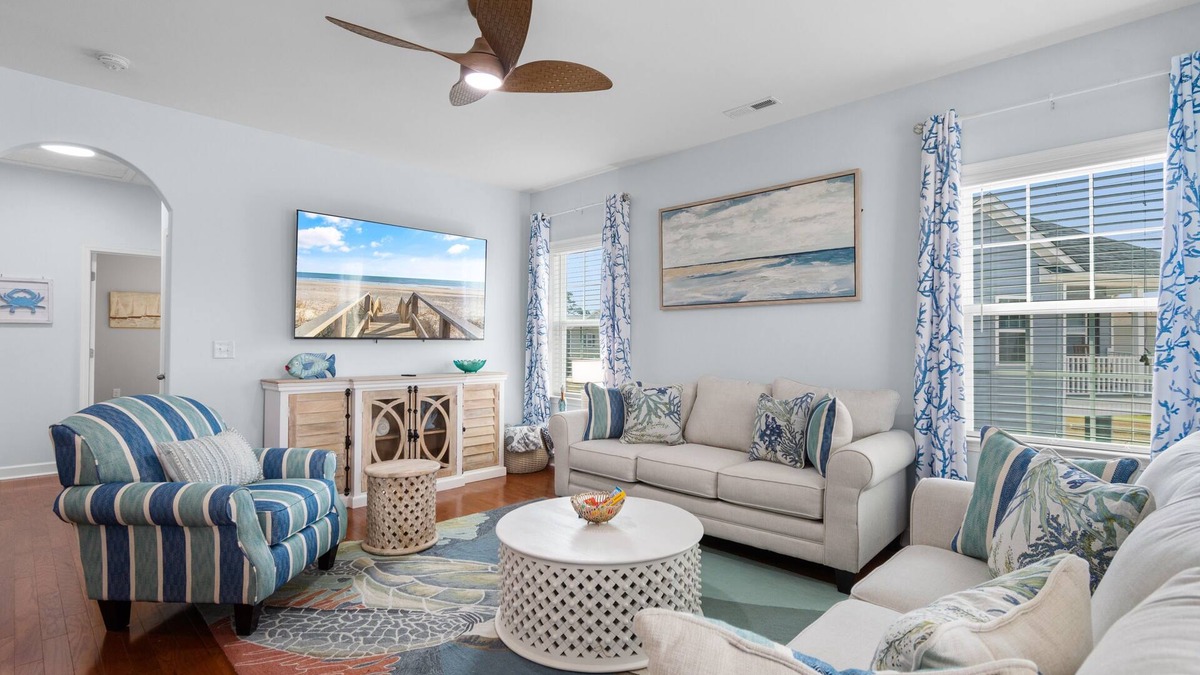 North Myrtle Beach House | 4 BR Coastal Escape- Sleeps 12- Beautiful Design
