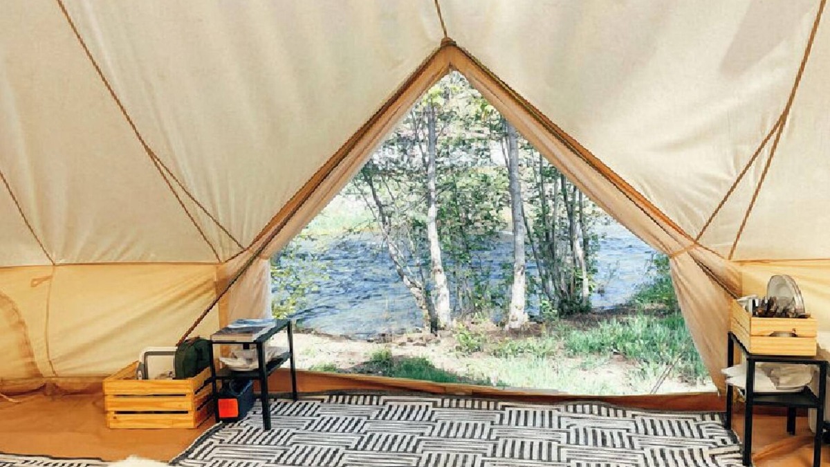 Canoncito RV Rental | 4 Person Glamping Tent @ Field Trip NM