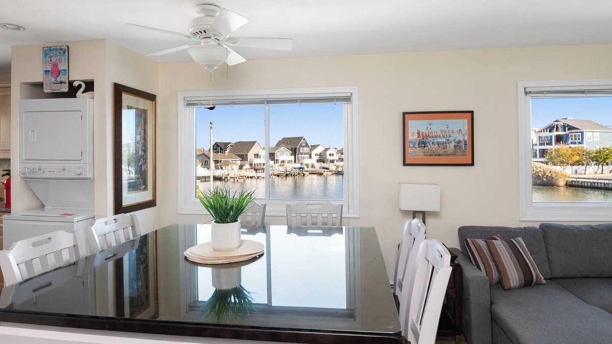 Seaside Heights Villa | 40'feet private Waterfront Upscale entire XL 2ndFL 2/3 bedroom 2.5 bath Jacuzzi