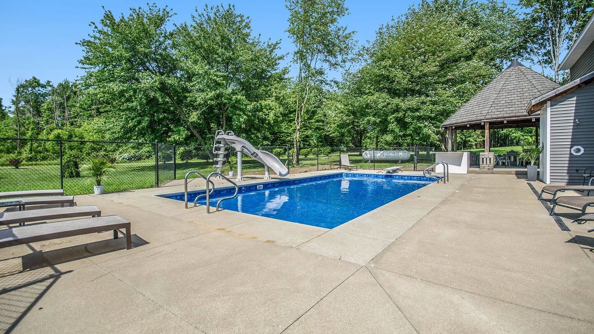 Fennville House | 45 Acre Fennville Estate with Pool, Water Slide, and Huge Heated Event Barn