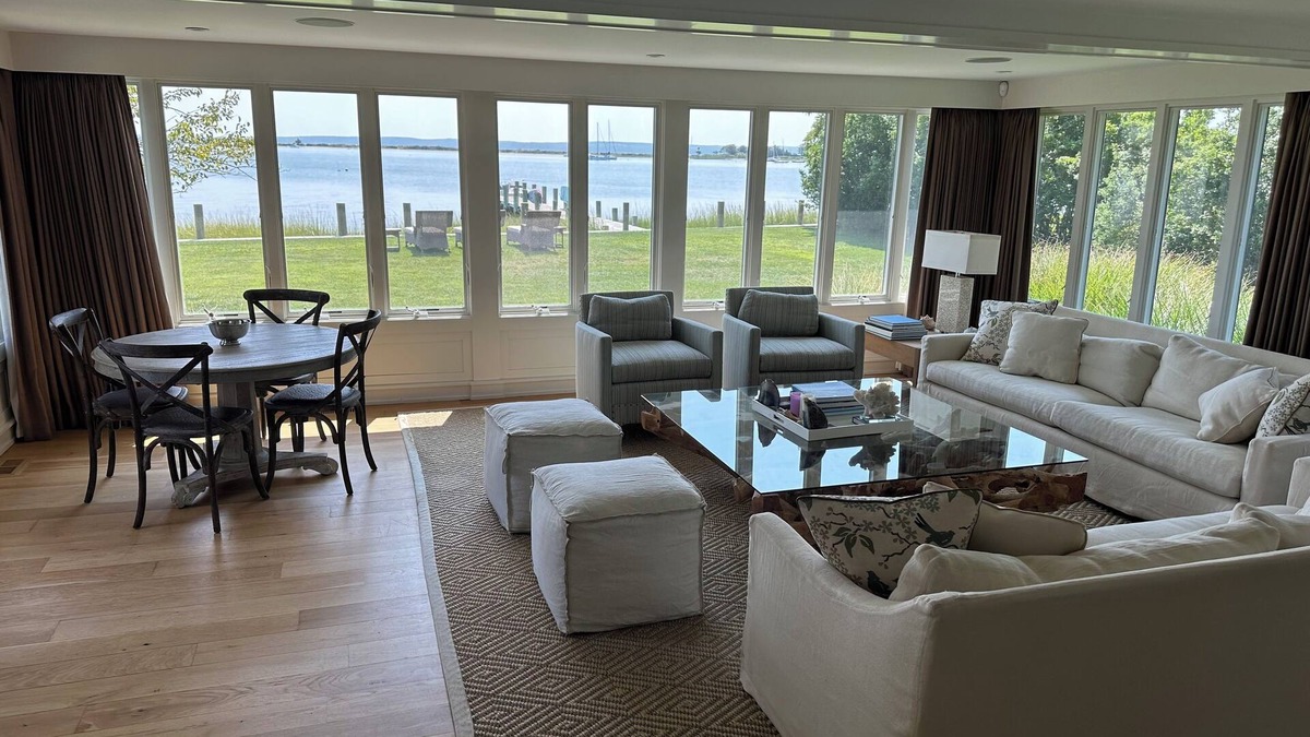 Suffolk County House | 5-bedroom home on water with dock, office, bunk room in lovely Shelter Island!
