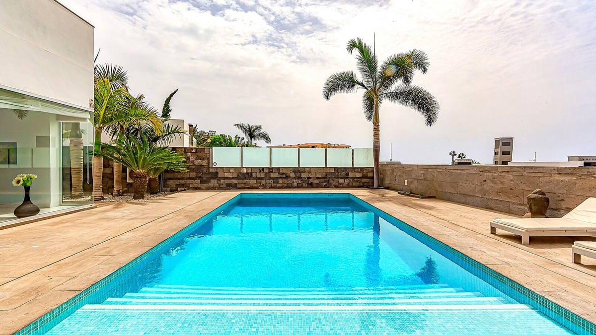 Costa Adeje House | 5 bedroom villa with a huge private heated pool @28º, A.C, 5 min walk from beach