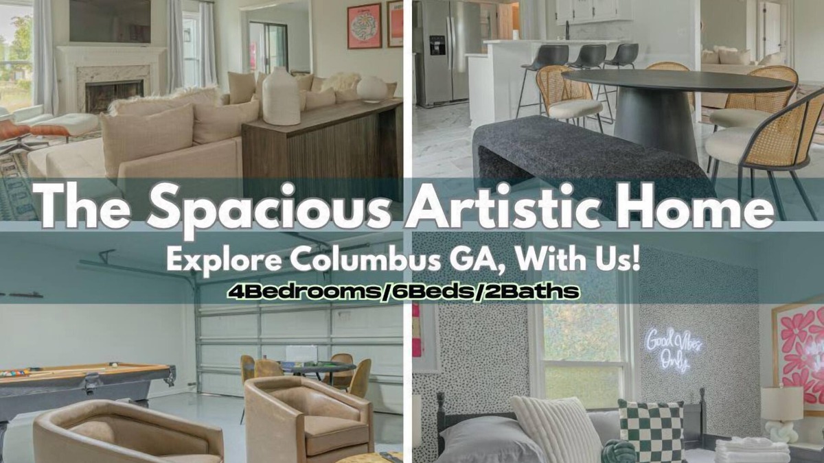 Fortson House | 6-Bed Artistic Home with Game room
