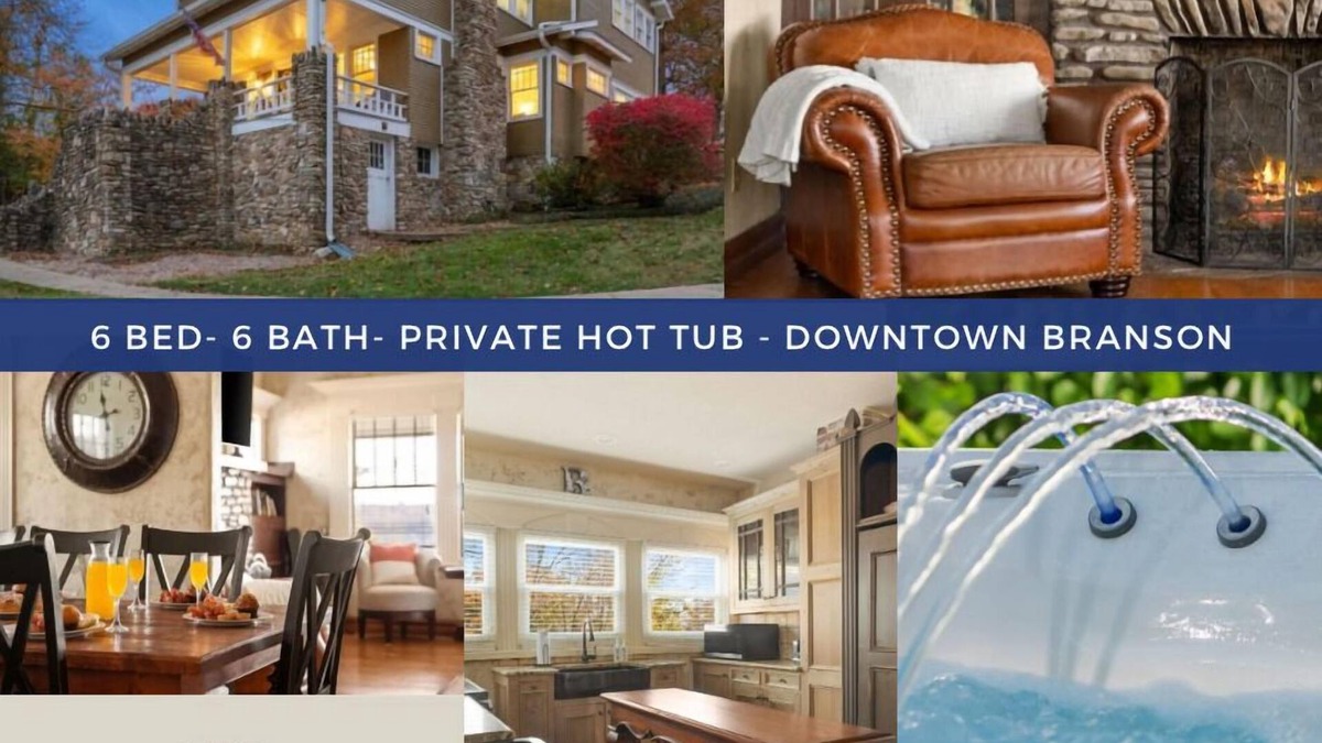 Downtown Branson House | 6 br close to The Branson Landing! Trolley stop!