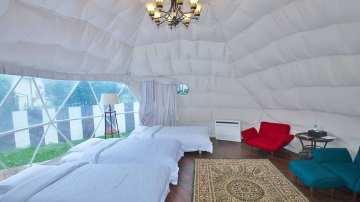 Kujukuri Cabin | 6m dome tent 30 square meters villa house with /Sambu-gun Chiba