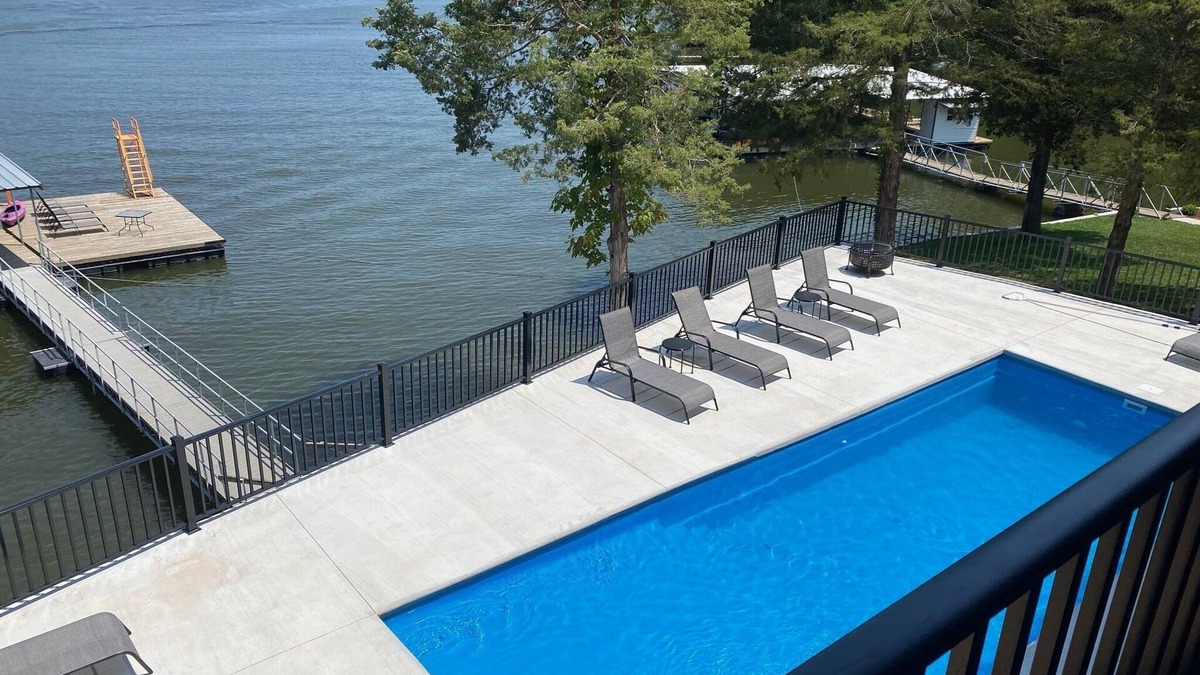 Osage Beach House | 7 bedroom 5 bath waterfront home with private pool, pickleball court