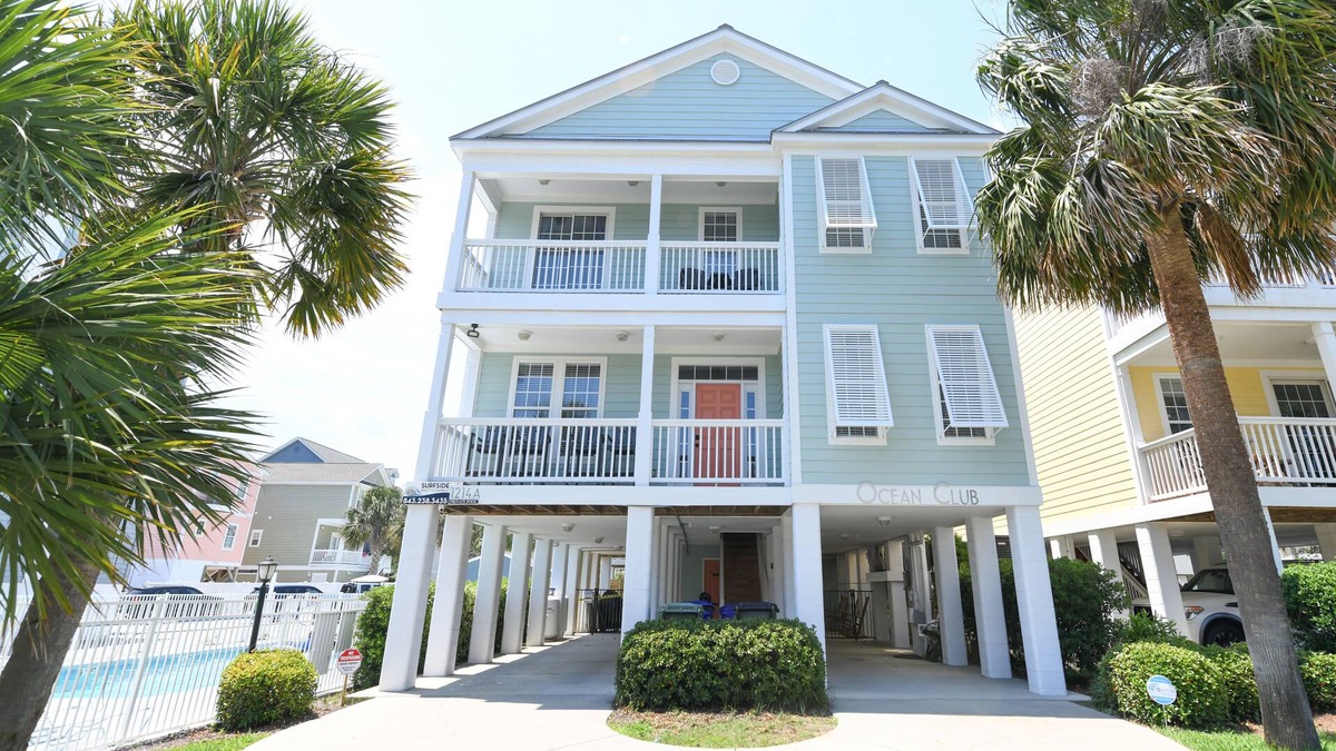 Surfside Beach House | 7 BR 2nd Row Beach House with a Heated Pool! Ocean Club