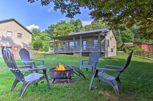 Morganton House | 7 Mi to Downtown Morganton Cabin with Fire Pit!