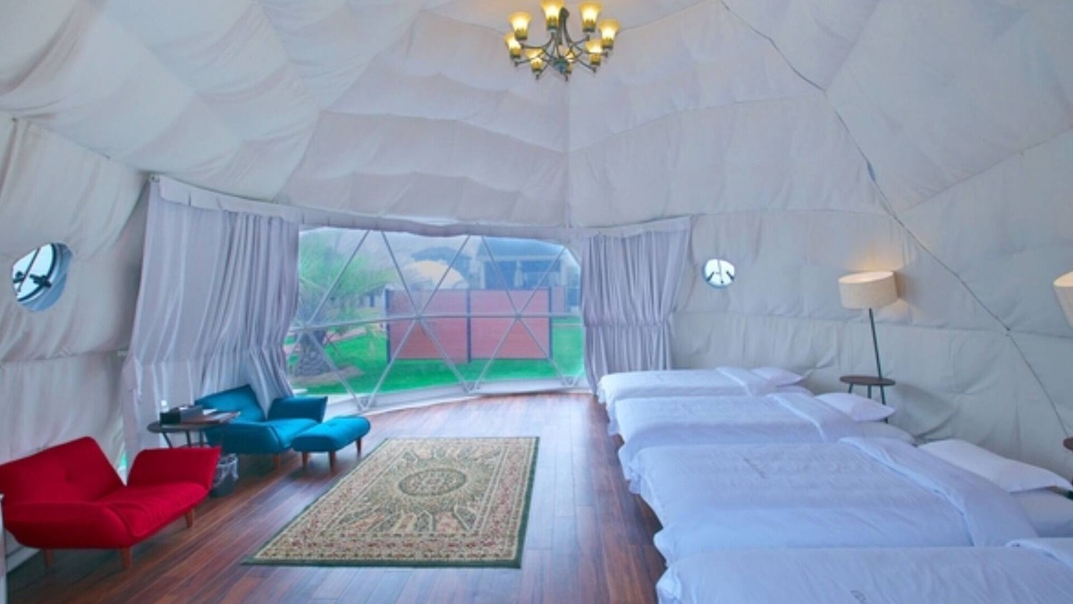 Kujukuri Cabin | 7m dome tent 30 square meters villa house with /Sambu-gun Chiba