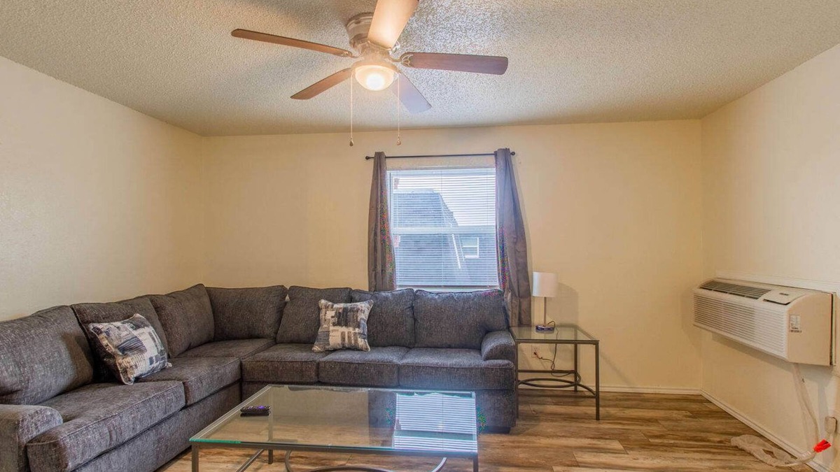 Lawton Apartment | A bedroom in close proximity to Fort Sill!