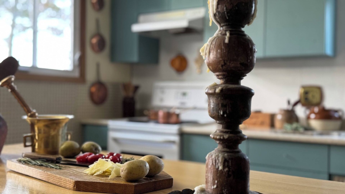 Cap-Pele Ski Chalet | A cottage among the trees, a cape, a beach.