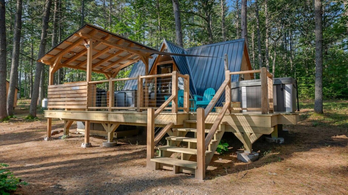 Oxford Cabin | A Cozy A-Frame Escape with Hot Tub