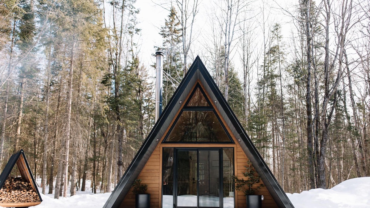Eagle Lake Cabin | A Frame Cabin at the top of a ski hill