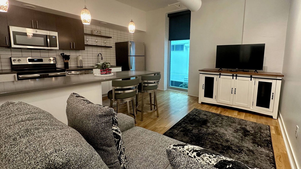 Old Market Apartment | A historic 700 square foot Atrium loft in the heart of the Old Market