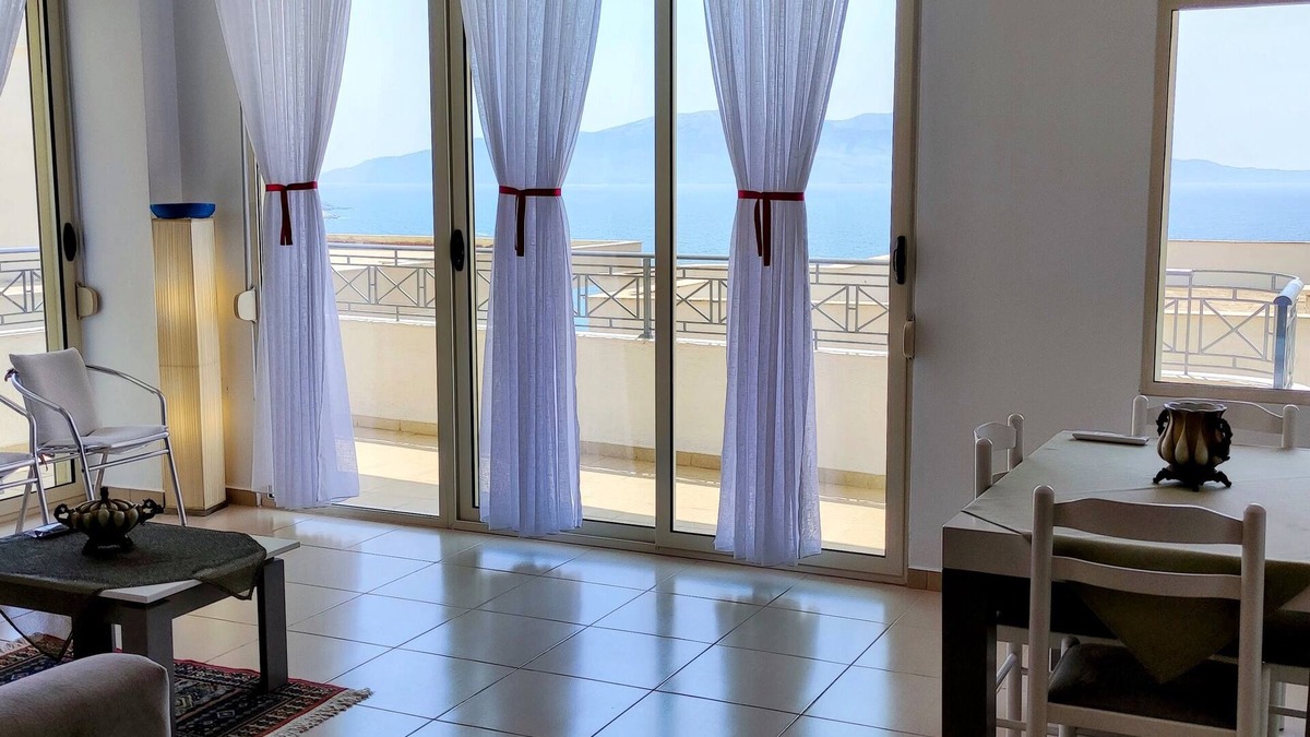 Sarande Apartment | A Lovely Place With lot of Light and sea View. The Beach is Only 150 Away