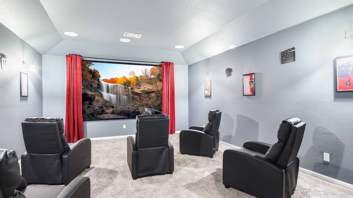 Pflugerville House | A Night at the Cinema 5 bedrooms, 2.5 bathroom. Theater room and game room