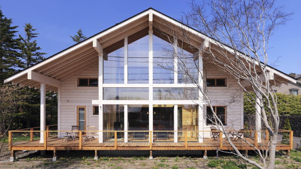 Kitasaku-gun Villa | A privately rented Finnish log house with a natural sauna.