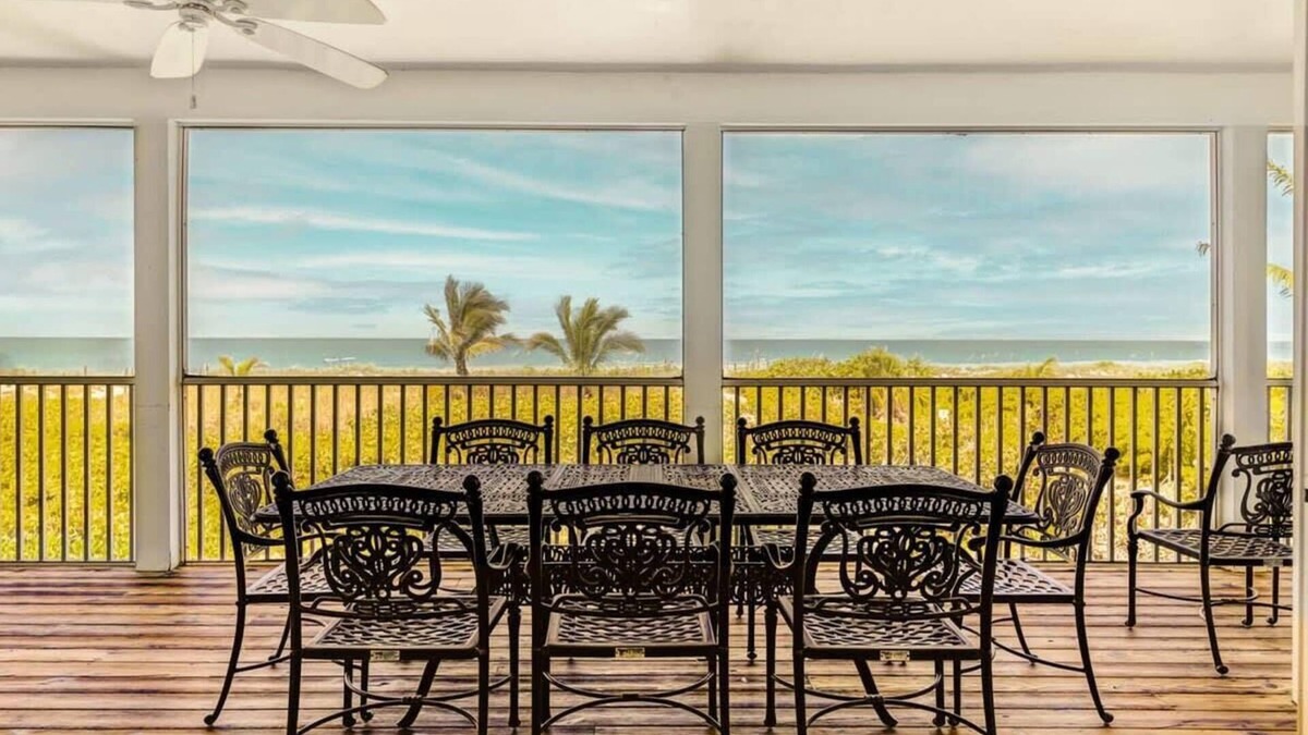 Wulfert House | A Saba Wind North- Oceanfront Estate with Pool on Captiva Island!