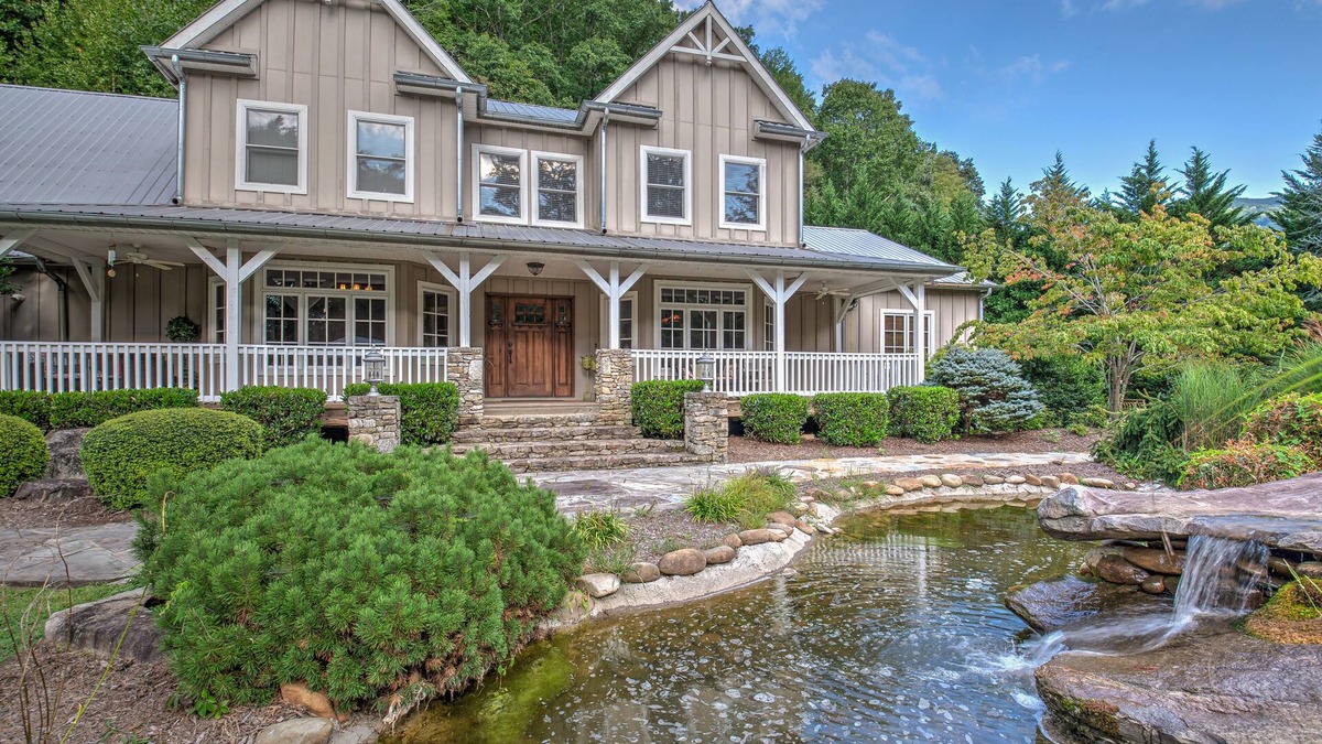 Maggie Valley House | A Stunning Creekside Home, Breathtaking Waterfeatures to Enjoy from Every Window