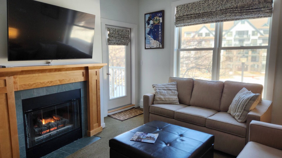 Stratton Mountain Condo | A Village location, Swimming Pool, Hot Tub & Sauna