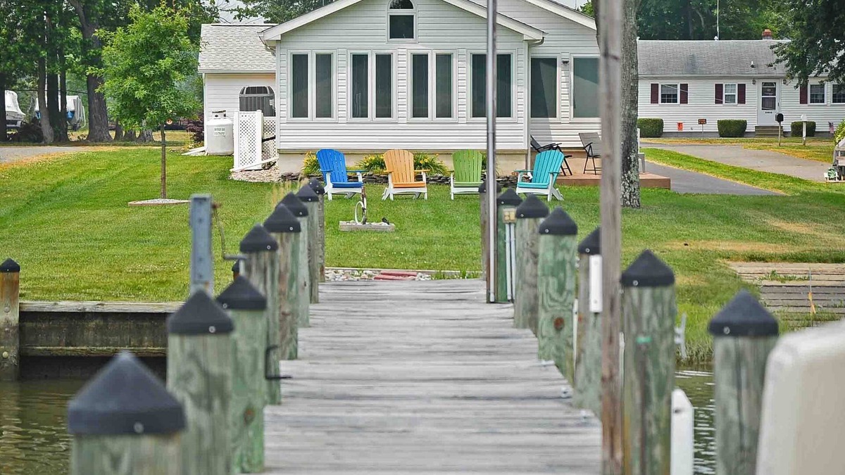 Rock Hall House | A waterfront gem with dock, kayaks great water views. Sleeps up to 12.