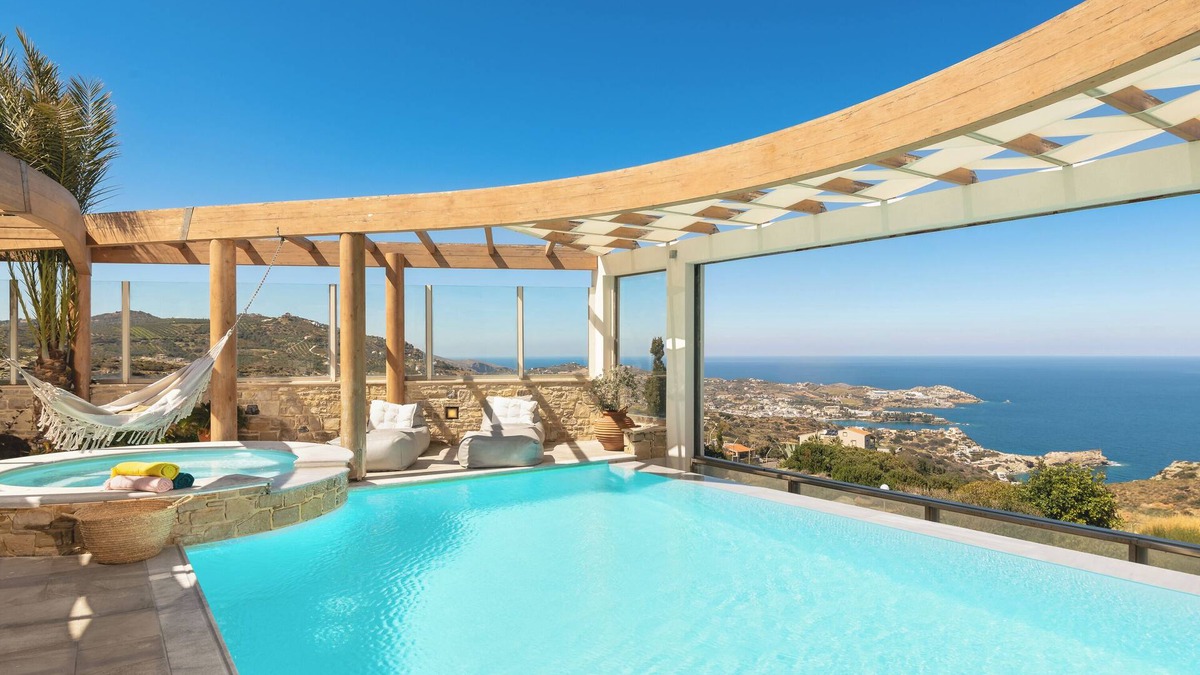 Agia Pelagia Villa | Absolute Privacy in this modern villa, with amazing seaview, private pool & BBQ