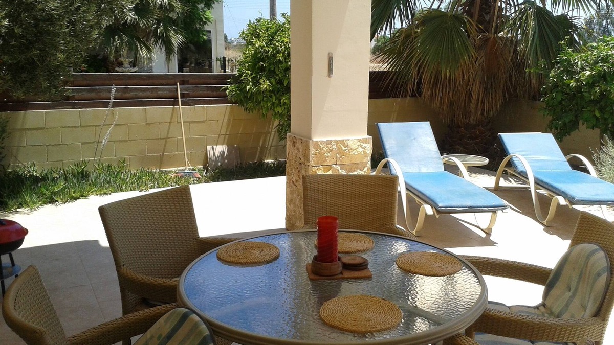 Oroklini Apartment | Adonis-Ground Floor Apartment with Secure Private Garden. Free use of car & Wifi