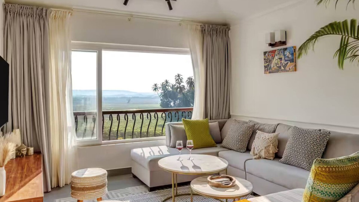 Pilerne Apartment | Aesthetic 2BHK near Candolim AC comfort & stunning views few minutes from beach